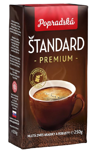 Popradská Štandard Premium mletá káva 250g