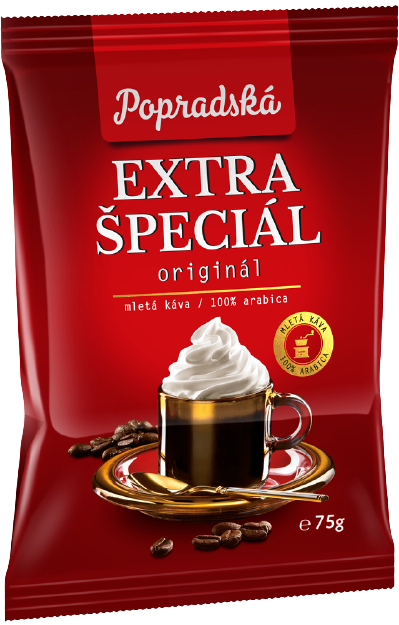 Popradská Extra Špecial mletá káva 75g+15%
