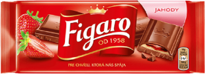 Figaro Čokoláda mliečna s Jahodovou náplňou 90g